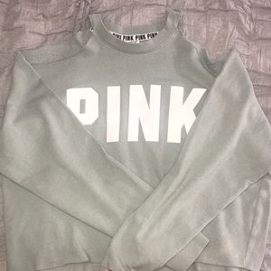 cropped sweater with open shoulders from pink